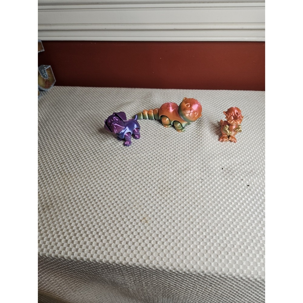 Flexi Sensory Fidget Toy Set | 3D Printed Articulated Dog Otter Dino